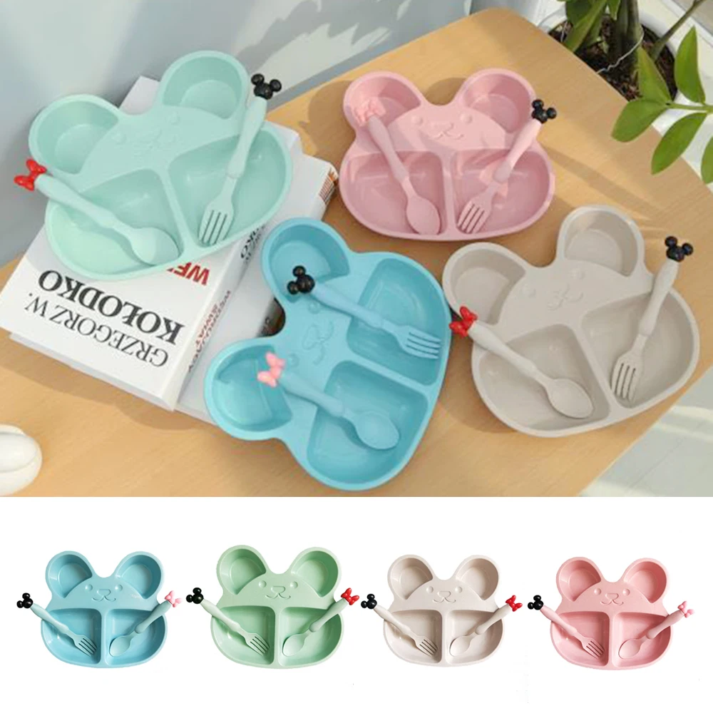 Wheat straw plates baby training bowl plate+spoon+fork cute bear baby tableware set kids dishes OPP packaging
Wheat straw plates baby training bowl plate+spoon+fork cute bear baby tableware set kids dishes OPP packaging