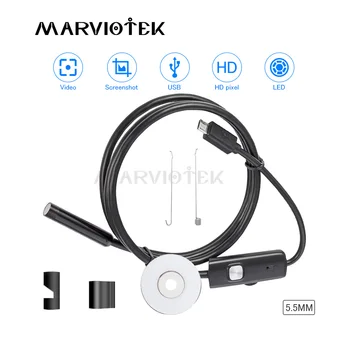5.5mm Micro USB Endoscope Camera Flexible IP67 Waterproof Inspection Borescope Camera for Android PC Notebook 6LEDs Adjustable
5.5mm Micro USB Endoscope Camera Flexible IP67 Waterproof Inspection Borescope Camera for Android PC Notebook 6LEDs Adjustable