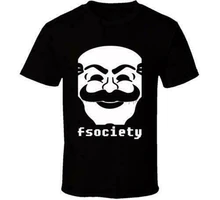 New Fsociety Mr Robot Hacker Mask White Black MenS Shirt Usa Size S-Xxxl Zm1 Outdoor Wear Tee Shirt(China)