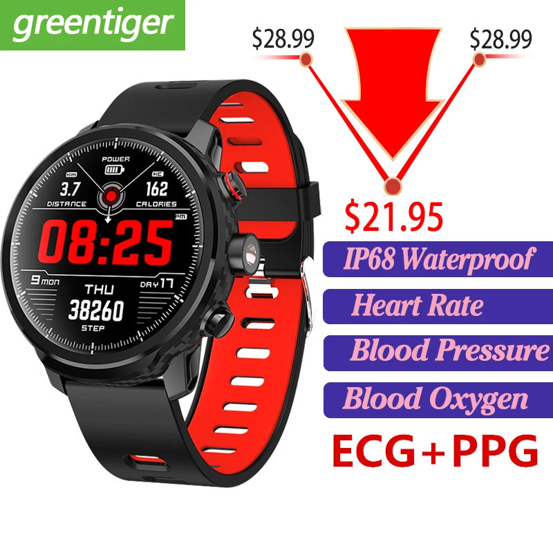 L8 Smart Watch Men IP68 Waterproof Reloj Hombre Mode SmartWatch With ECG PPG Blood Pressure Heart Rate sports fitness watches
L8 Smart Watch Men IP68 Waterproof Reloj Hombre Mode SmartWatch With ECG PPG Blood Pressure Heart Rate sports fitness watches