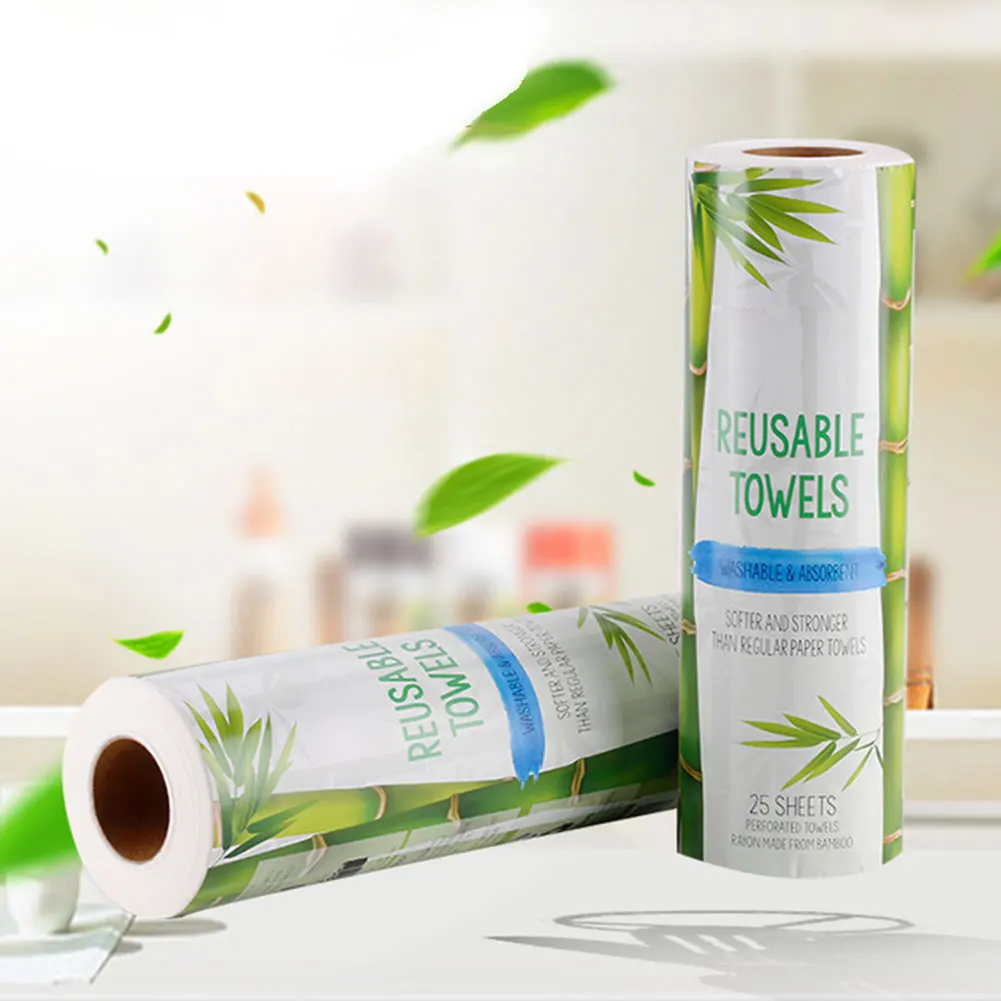 25pcs/Roll Absorbent Bamboo Fiber Home Paper Towel Kitchen Cleaning Thick Bathroom Reusable Antibacterial Quick Dry Multipurpose
25pcs/Roll Absorbent Bamboo Fiber Home Paper Towel Kitchen Cleaning Thick Bathroom Reusable Antibacterial Quick Dry Multipurpose
