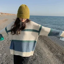 Autumn and Winter New Style Loose Simple Cute Sweet Fashion Trend Wild Casual Striped Printed Shirt Plus Velvet Thick Sweater
Autumn and Winter New Style Loose Simple Cute Sweet Fashion Trend Wild Casual Striped Printed Shirt Plus Velvet Thick Sweater