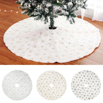 90cm/120cm Snowfake Plush Christmas Tree Skirt Floor Mat Cover XMAS Gift Decor Sequin Embroidered Christmas Tree Skirts Ornament
90cm/120cm Snowfake Plush Christmas Tree Skirt Floor Mat Cover XMAS Gift Decor Sequin Embroidered Christmas Tree Skirts Ornament