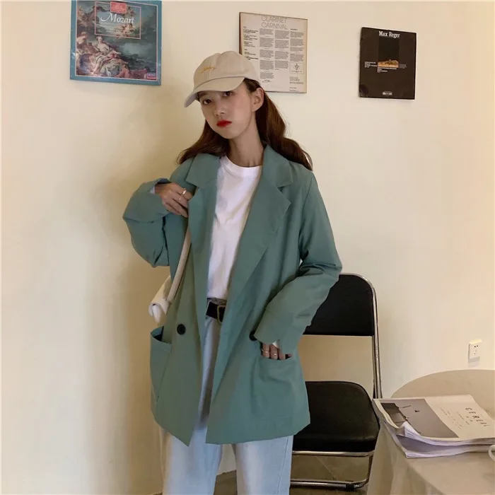 Korean 2019 Women Oversized Blazers Vintage Long Blazer and Jackets Femme Casual Chaqueta Mujer Blazer Feminino
Korean 2019 Women Oversized Blazers Vintage Long Blazer and Jackets Femme Casual Chaqueta Mujer Blazer Feminino