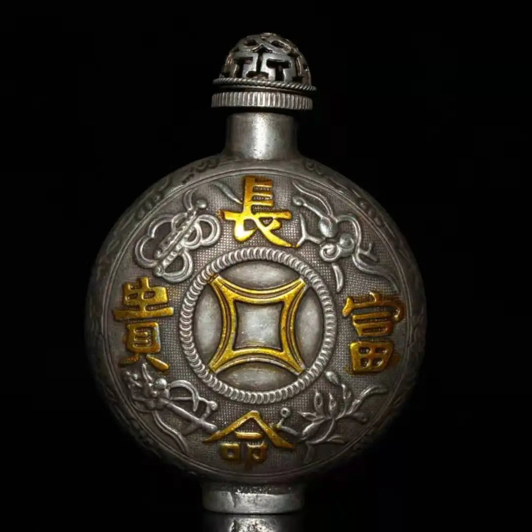 antique Tibet silver snuff bottle, text,Hand carved crafts,Decoration,collection &Adornment,Free shipping
antique Tibet silver snuff bottle, text,Hand carved crafts,Decoration,collection &Adornment,Free shipping