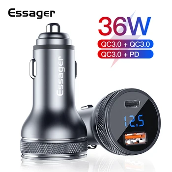 Essager Mini USB Car Charger Quick Charge 3.0 Fast Charging Charger For iPhone Huawei Auto Type C PD 3.0 Mobile Phone Charger
Essager Mini USB Car Charger Quick Charge 3.0 Fast Charging Charger For iPhone Huawei Auto Type C PD 3.0 Mobile Phone Charger