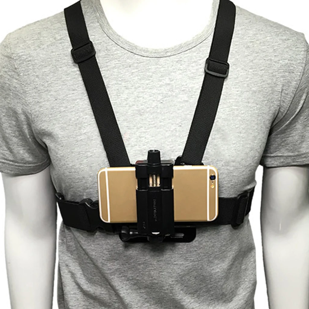 Adjustable Phone Clip Holder Mobile Phone Chest Mount Harness Strap Holder for iPhone for Xiaomi for Huawei for Samsung