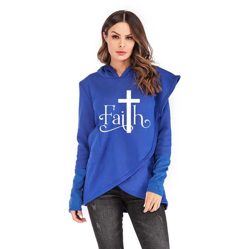 Новинка осени 2020 модные толстовки с надписью Faith свитера для женщин пуловер