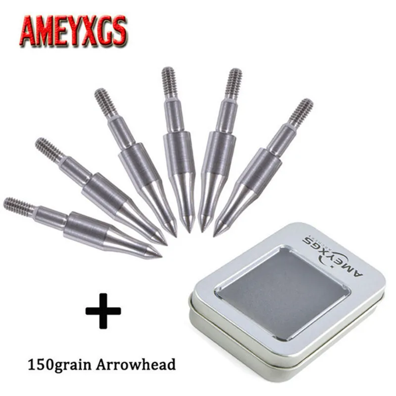12pcs Steel 150grain Thread Target Arrow Head For Carbon Fiberglass Arrow DIY Broadheads Hunting Shooting Archery Accessories
12pcs Steel 150grain Thread Target Arrow Head For Carbon Fiberglass Arrow DIY Broadheads Hunting Shooting Archery Accessories