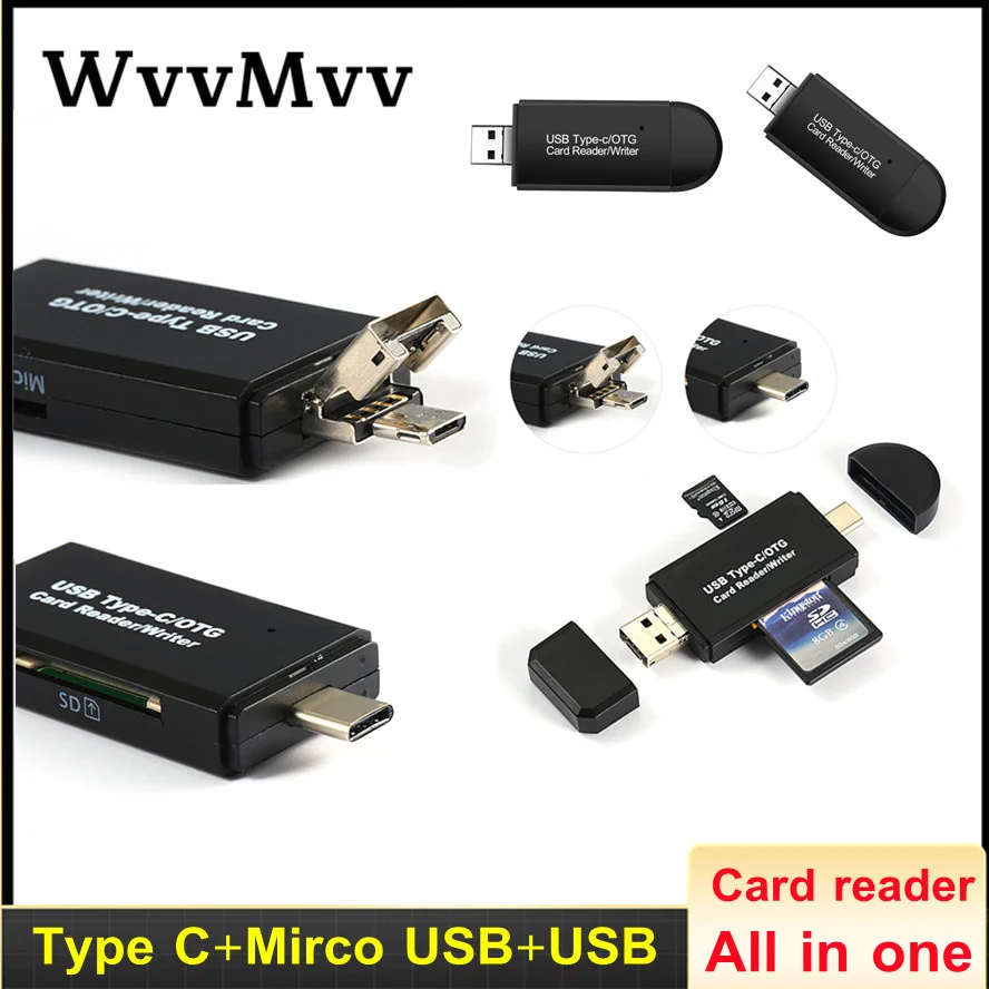 

SD Card Reader USB 3.0 Card Reader Micro TF SD Reader Smart Memory Card Adapter Type C Cardreader USB 2.0 Micro OTG forLaptop