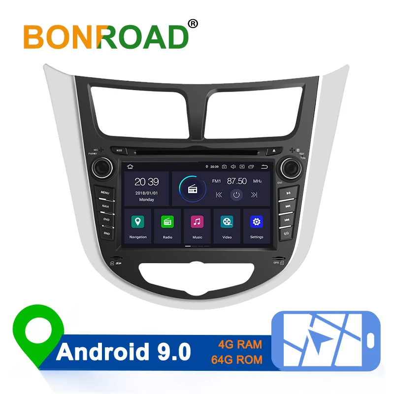 Bonroad 8 Core Android 9.0 Car Multimedia Player stereo receiver GPS Radio NavigationFor Hyundai Solaris Verna Accent 2010-2016
Bonroad 8 Core Android 9.0 Car Multimedia Player stereo receiver GPS Radio NavigationFor Hyundai Solaris Verna Accent 2010-2016