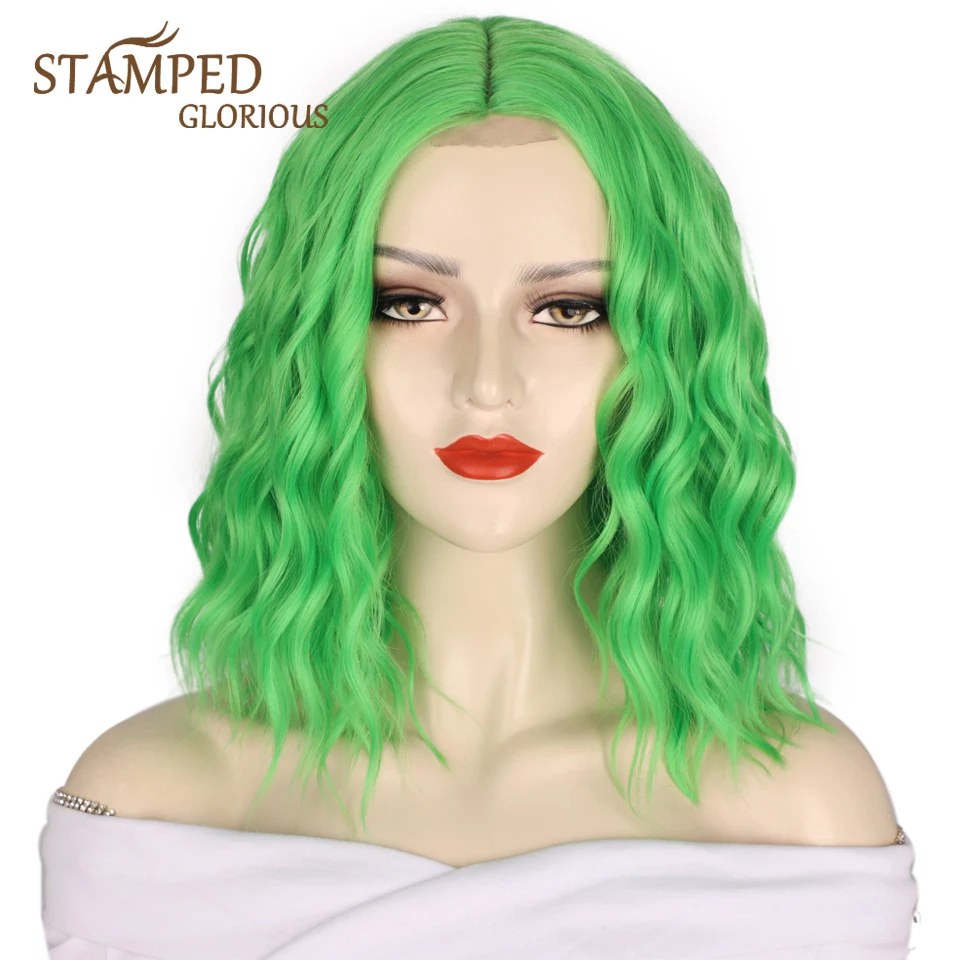Stamped Glorious 14 Inch Natural Wigs Cyan-Blue Heat Resistant Middle Part Wave Synthetic Wigs for Black Women Short Lace Wigs
Stamped Glorious 14 Inch Natural Wigs Cyan-Blue Heat Resistant Middle Part Wave Synthetic Wigs for Black Women Short Lace Wigs