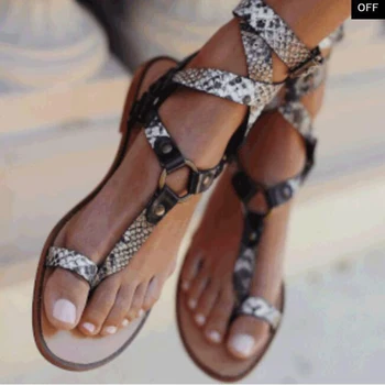 Womens Casual Flat Shoes Roman Sandals Female Summer Metal Snake Pattern Belt Buckle Open Toe Thong Sandals Gladiator 
Womens Casual Flat Shoes Roman Sandals Female Summer Metal Snake Pattern Belt Buckle Open Toe Thong Sandals Gladiator