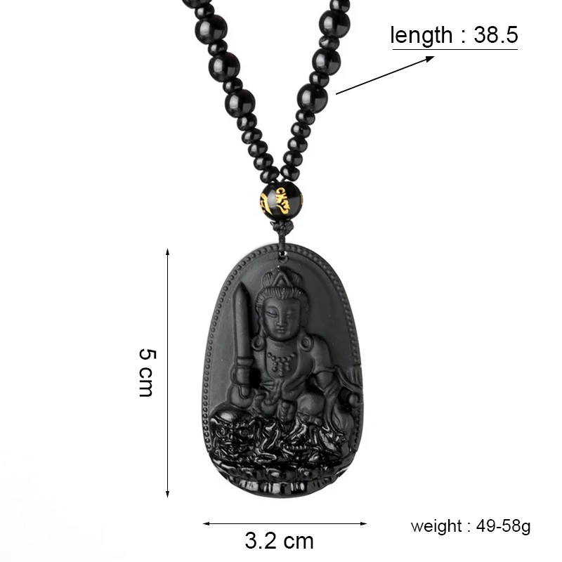 Трендовое ожерелье Meajoe из натурального обсидиана амулет Будды подвеска камня