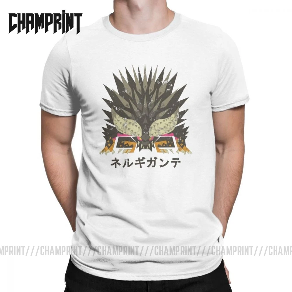 Мужская футболка Monster Hunter World Nergigante Kanji Icon креативные хлопковые футболки с