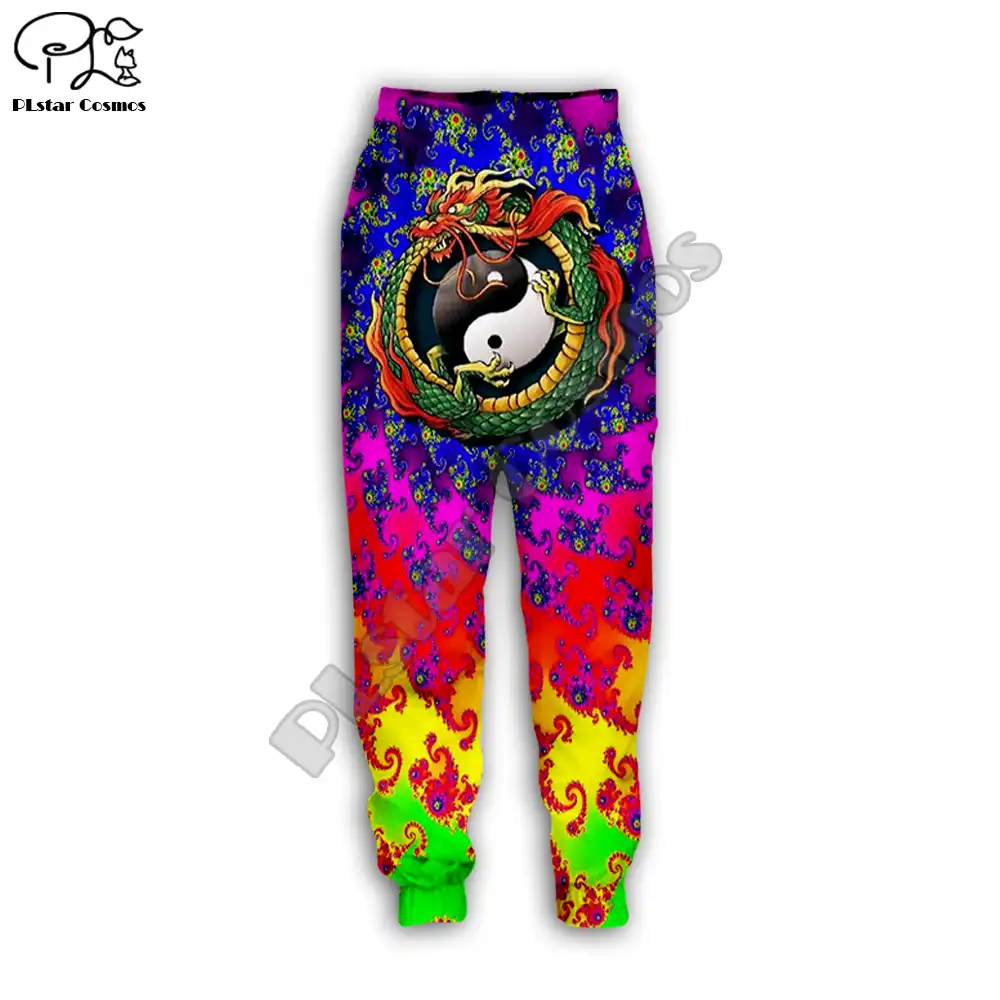 groovy hippie men women colorful peace print 3d hoodie trippy