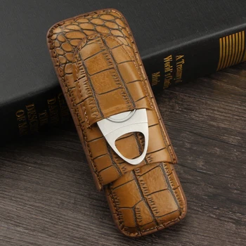 GALINER Portable Cigar Case Leather Cigars Humidor Travel Cigars Accessories Box W/ Metal Cigar Cutter Sharp Stainless Steel
GALINER Portable Cigar Case Leather Cigars Humidor Travel Cigars Accessories Box W/ Metal Cigar Cutter Sharp Stainless Steel