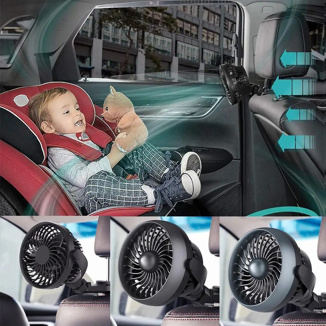 Portable Quiet 4 Speed 360 Rotatable 5V Car 4W Headrest Fan Appliances USB Charging
Portable Quiet 4 Speed 360 Rotatable 5V Car 4W Headrest Fan Appliances USB Charging