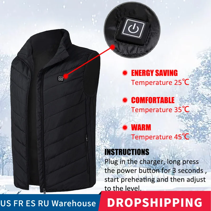 Men Winter Heated Jacket Washable USB Charging Heating Warm Vest Feather Camping Hiking Riding Golf Skiing Hunting Waistcoat
Men Winter Heated Jacket Washable USB Charging Heating Warm Vest Feather Camping Hiking Riding Golf Skiing Hunting Waistcoat