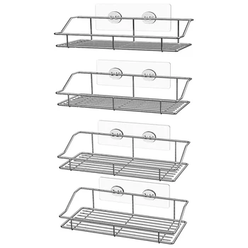 4-Pack Shower Caddy, Adhesive Bathroom Shelf Wall Mounted, No Drilling Strong Shower Caddies Kitchen Racks
4-Pack Shower Caddy, Adhesive Bathroom Shelf Wall Mounted, No Drilling Strong Shower Caddies Kitchen Racks