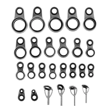 25pcs/pack Durable Fishing Rod Guides Ring DIY Rod Repair Kit Ceramic Ring Top Tip 
25pcs/pack Durable Fishing Rod Guides Ring DIY Rod Repair Kit Ceramic Ring Top Tip