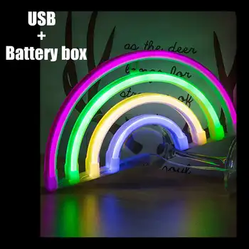 Colorful Rainbow LED Neon Sign Battery Powered Creatived Neon Night Light Christmas Light Wall Lamp Decoration LED Neon Tube
Colorful Rainbow LED Neon Sign Battery Powered Creatived Neon Night Light Christmas Light Wall Lamp Decoration LED Neon Tube