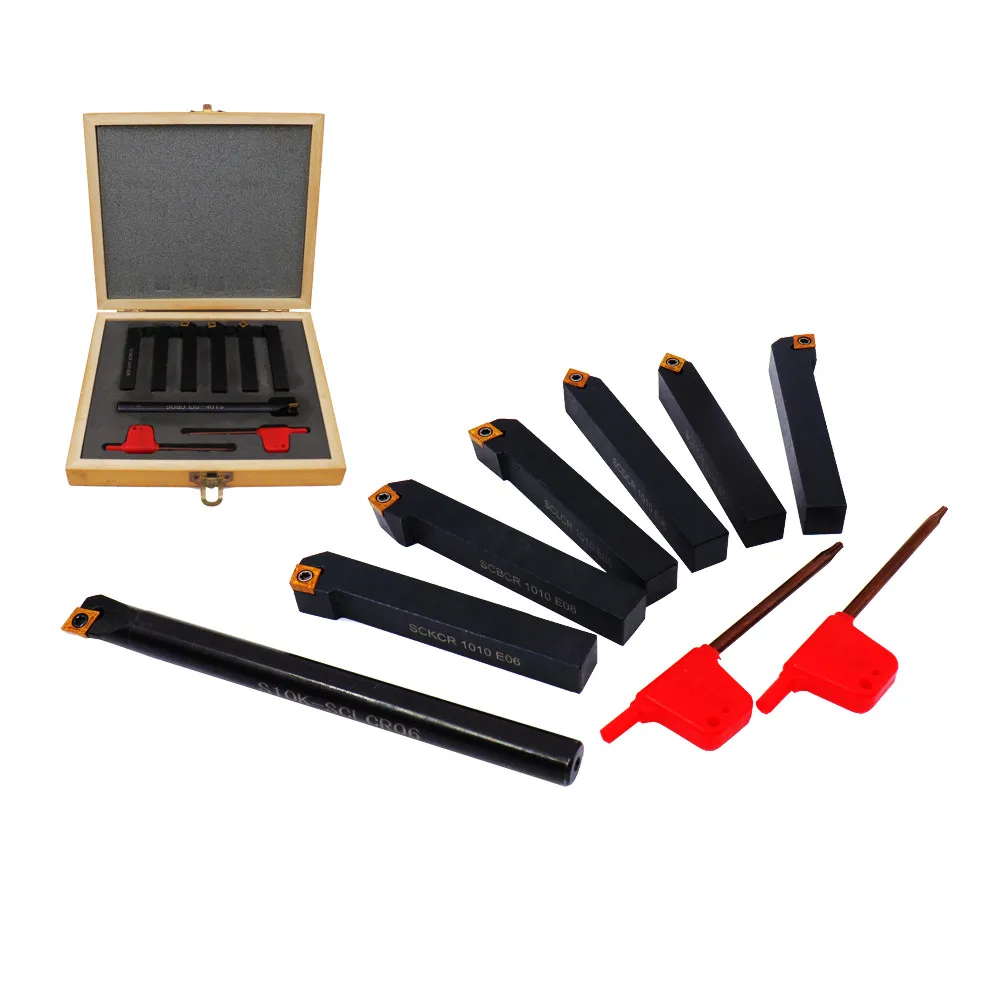 7PCS S10K-SCLCR06,SCKCR,SCBCR,SCLCL,SCDCR,SCMCN,SCLCR-1010 E06 CNC External And Inner hole Lathe Turning Tools Holder Boring Bar
7PCS S10K-SCLCR06,SCKCR,SCBCR,SCLCL,SCDCR,SCMCN,SCLCR-1010 E06 CNC External And Inner hole Lathe Turning Tools Holder Boring Bar