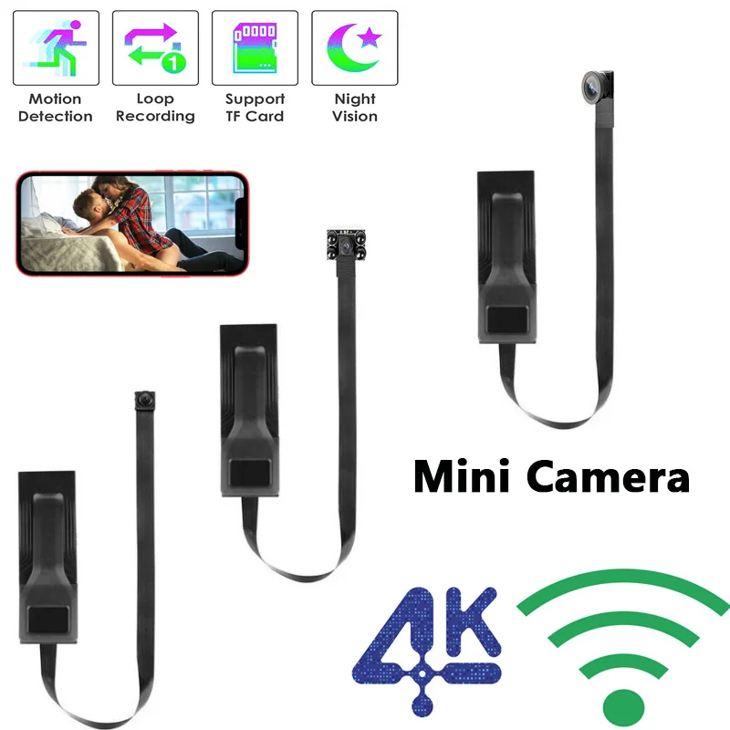 Миниатюрная беспроводная Wi-Fi камера HD 4K модуль сделай сам видеокамера ночного