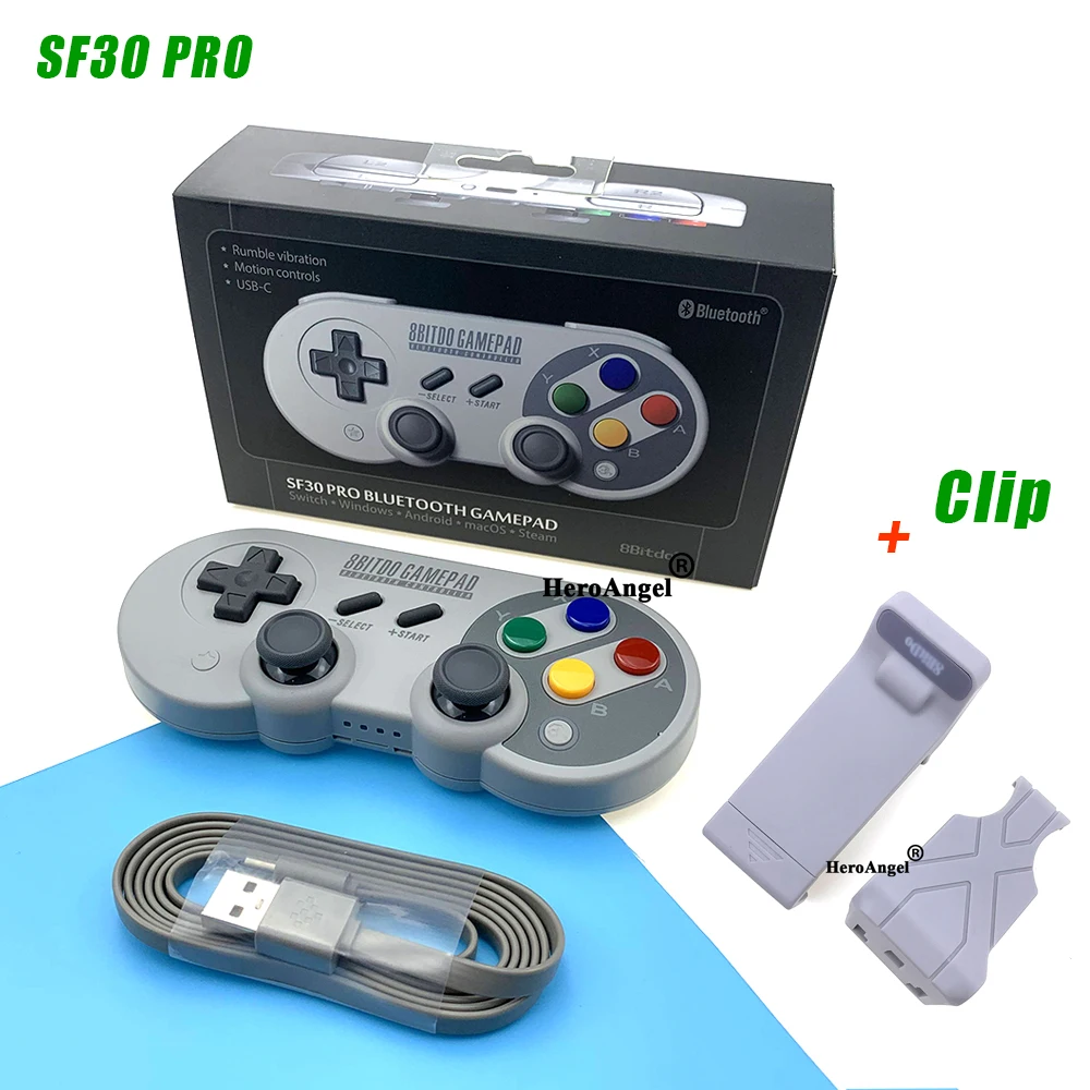 8Bitdo SF30 Pro Gamepad Bluetooth Wireless Controller for Nintendo Switch/ MacOS/ Android/ Raspberry Pi /Windows Motion Controls
8Bitdo SF30 Pro Gamepad Bluetooth Wireless Controller for Nintendo Switch/ MacOS/ Android/ Raspberry Pi /Windows Motion Controls