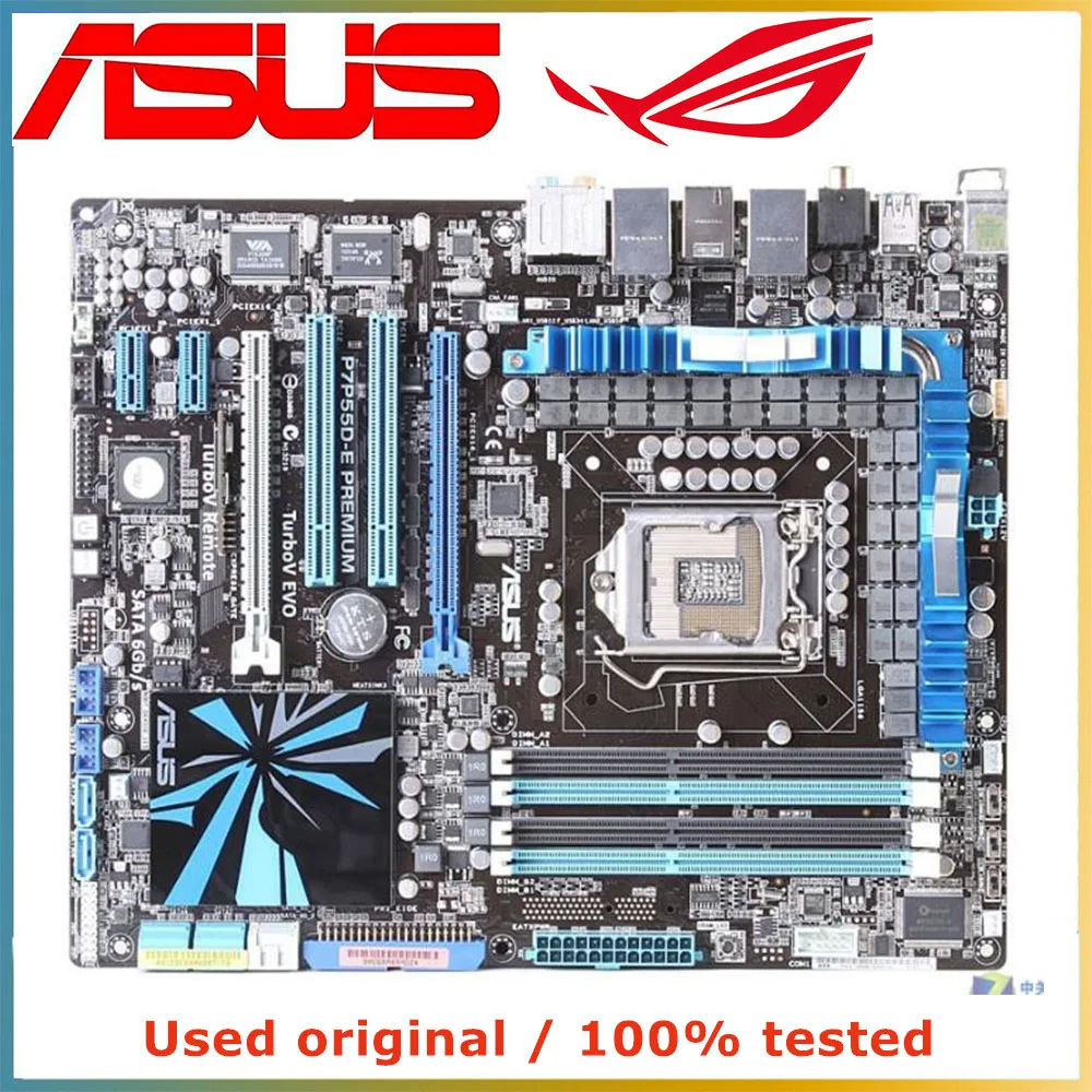 Для процессора Intel P55 LGA 1156 для ASUS P7P55D-E Premium материнская плата компьютерная розетка