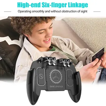 Six Finger Shooting Mobile Game Controller Joypads Gamepad Trigger Aim Button L1 R1 Joystick with Cooler Cooling Fan
Six Finger Shooting Mobile Game Controller Joypads Gamepad Trigger Aim Button L1 R1 Joystick with Cooler Cooling Fan
