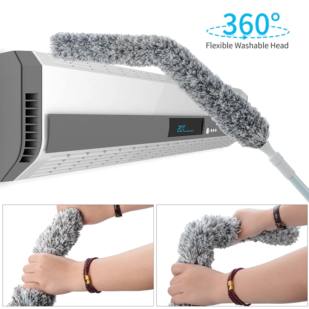 2.8m Household Cleaning Tools Dust Cleaner Extendable Stainless Steel Pole Washable Hand Duster Ceiling Window Furniture Duster
2.8m Household Cleaning Tools Dust Cleaner Extendable Stainless Steel Pole Washable Hand Duster Ceiling Window Furniture Duster