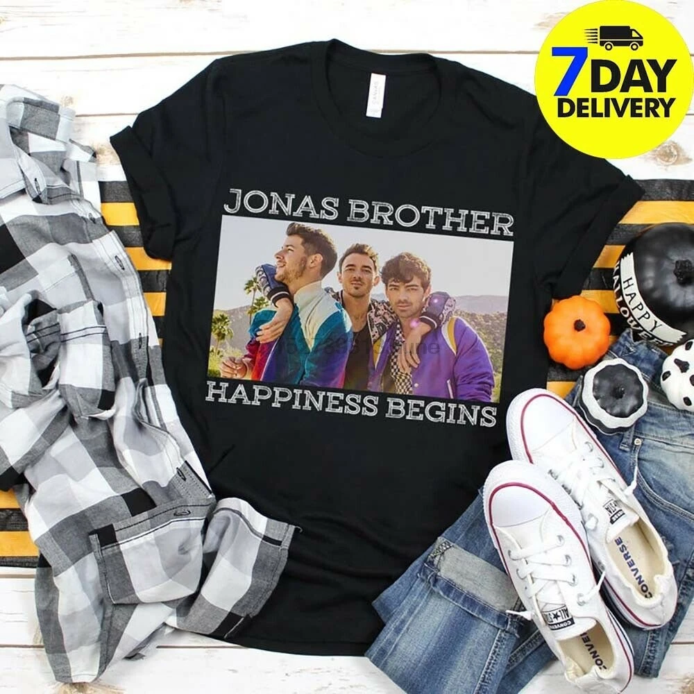 Винтажный подарок Jonas Brother Happiness Begins Lover Begin Tour Fan футболка | Мужская одежда