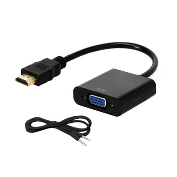 1080P HDMI to VGA Adapter Digital to Analog Converter For PC Laptop TV Box to Projector Displayer HDTV With Video Audio Cable
1080P HDMI to VGA Adapter Digital to Analog Converter For PC Laptop TV Box to Projector Displayer HDTV With Video Audio Cable