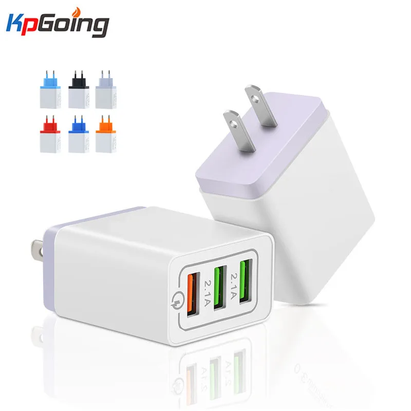 Fast Charger QC 3.0 3-port USB Charge Adapter Portable US EU Plug Charger for Iphone Huawei Samsung Mobile Phone Tablet Charger
Fast Charger QC 3.0 3-port USB Charge Adapter Portable US EU Plug Charger for Iphone Huawei Samsung Mobile Phone Tablet Charger