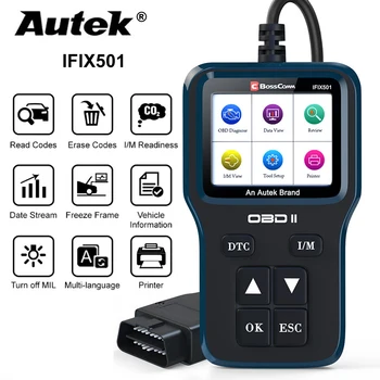 Autek IFIX501 OBD2 Scanner Professional Engine Car Diagnostic Tool Code Reader I/M Readiness OBD 2 Automotive Diagnostic Scanner
Autek IFIX501 OBD2 Scanner Professional Engine Car Diagnostic Tool Code Reader I/M Readiness OBD 2 Automotive Diagnostic Scanner