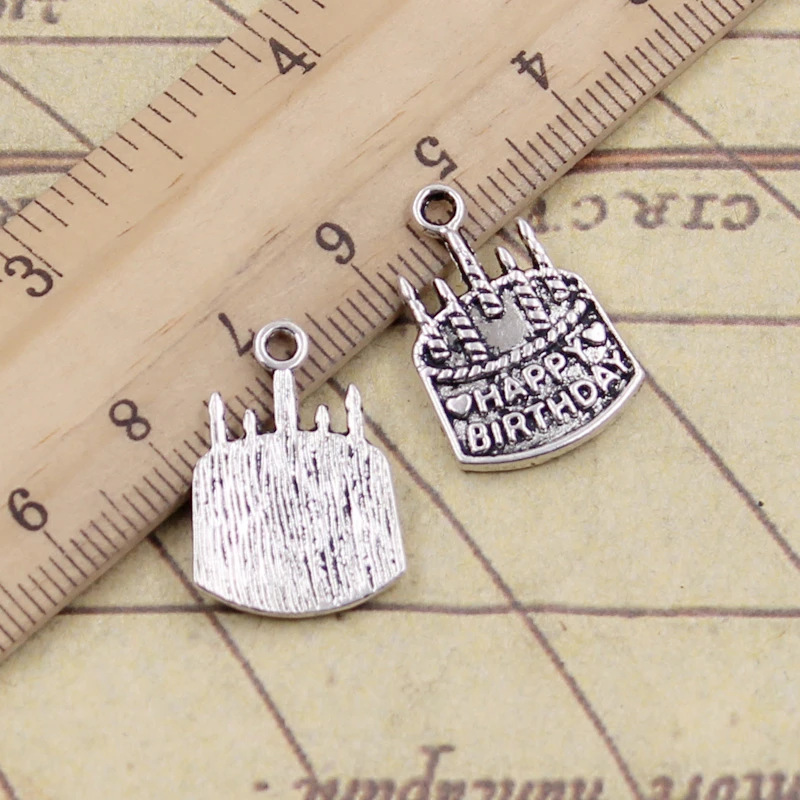 10pcs Charms Birthday Cake 18x15mm Tibetan Bronze Silver Color Pendants Antique Jewelry Making DIY Handmade Craft
10pcs Charms Birthday Cake 18x15mm Tibetan Bronze Silver Color Pendants Antique Jewelry Making DIY Handmade Craft