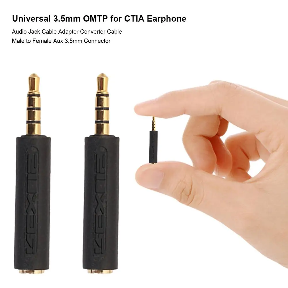 2 Pcs / Set Universal 3.5mm OMTP For CTIA Earphone Audio Jack Cable Adapter Converter Cable Male To Female Aux 3.5mm Connector
2 Pcs / Set Universal 3.5mm OMTP For CTIA Earphone Audio Jack Cable Adapter Converter Cable Male To Female Aux 3.5mm Connector
