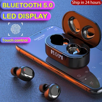 TWS Wireless Headphones Bluetooth V5.0 Earphones Sports Earbuds Headsets HIFI Stereo With LED Display Noise Cancel Touch Control 
TWS Wireless Headphones Bluetooth V5.0 Earphones Sports Earbuds Headsets HIFI Stereo With LED Display Noise Cancel Touch Control