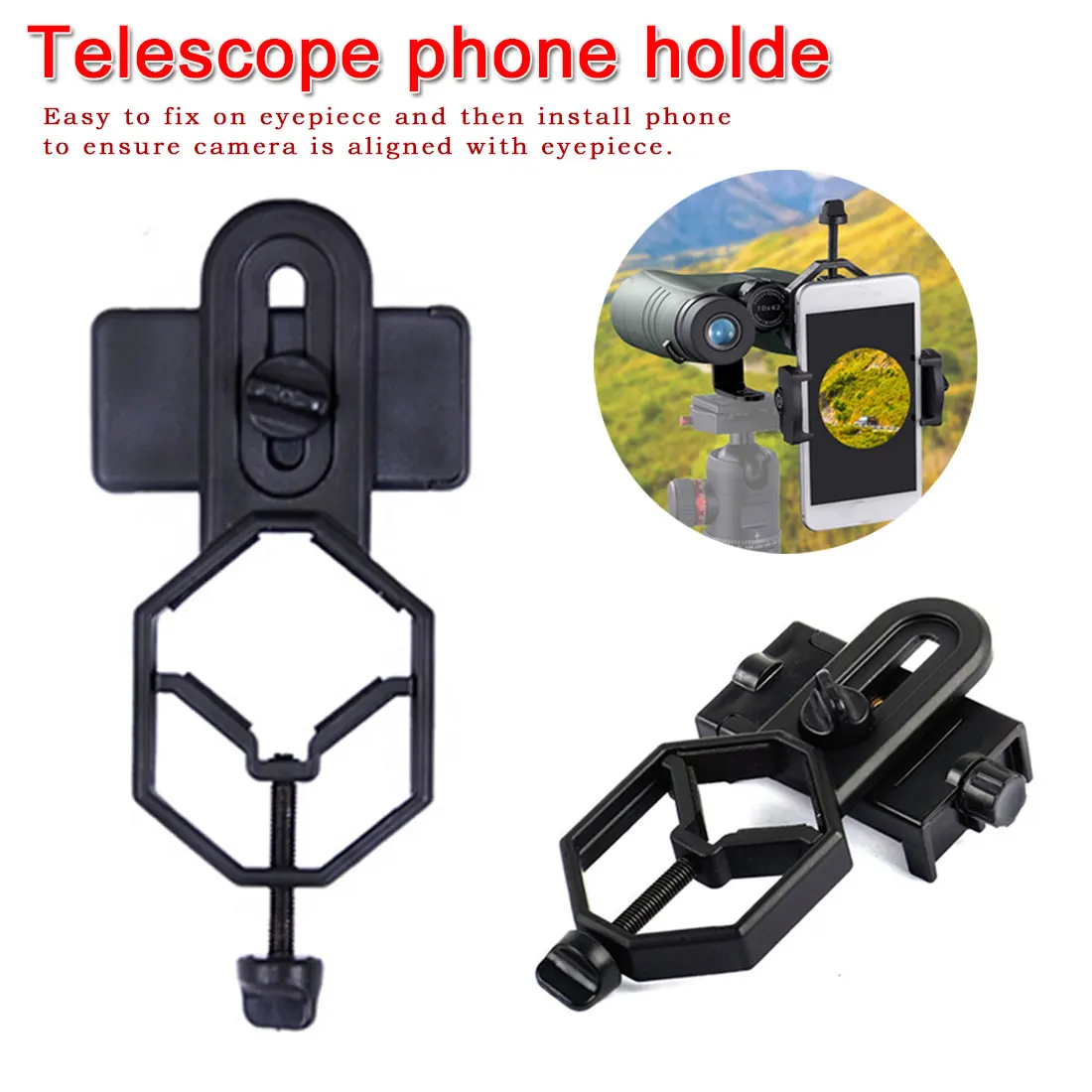 Telescope phone holder Universal Cell Phone Adapter Mount Monocular Binoculars Adapter Multifunction
Telescope phone holder Universal Cell Phone Adapter Mount Monocular Binoculars Adapter Multifunction