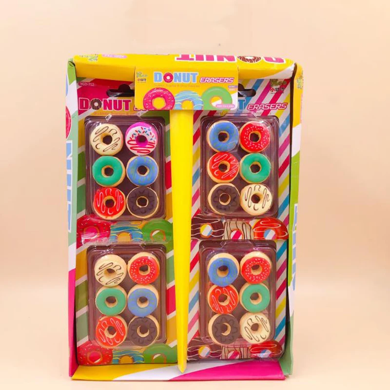 6 Pcs/pack Kawaii Macaroon Color Donut Cake Rubber Pencil Erasers for Kids Students Korean Stationery School Papelaria
6 Pcs/pack Kawaii Macaroon Color Donut Cake Rubber Pencil Erasers for Kids Students Korean Stationery School Papelaria