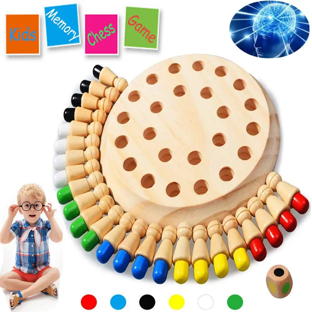 Wooden Memory Matchstick Chess Game Block Board Educational Intelligent Logic Braintease Toys for Boys and Girls
Wooden Memory Matchstick Chess Game Block Board Educational Intelligent Logic Braintease Toys for Boys and Girls