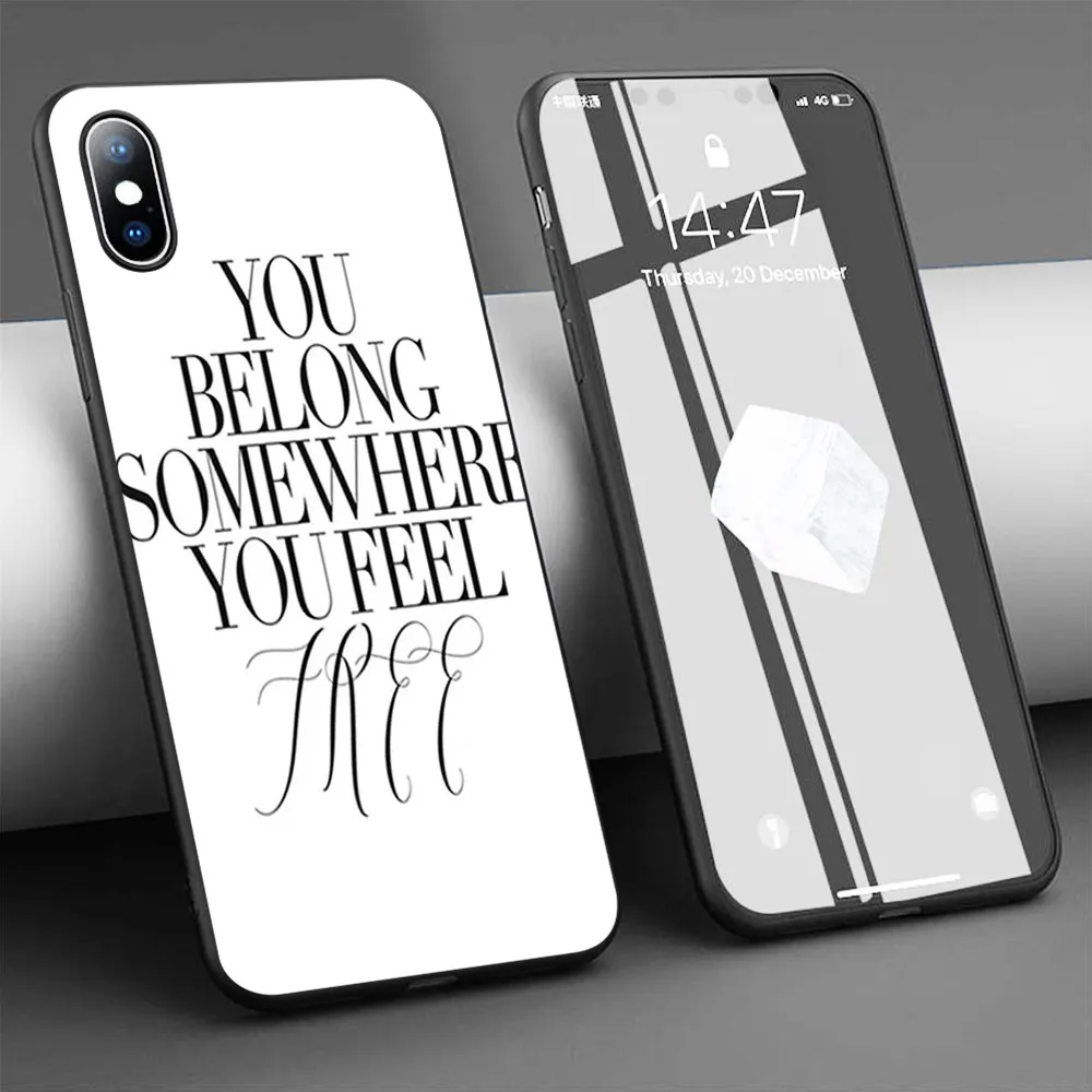 Coque You Belong Somewhere Soft Silicone Phone Case for iPhone 11 Pro Max X 5S 6 6S XR XS 7 8 Plus Cover | Мобильные телефоны и