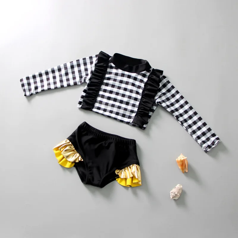 South Korea KID'S Swimwear Long Sleeve Sun-resistant Split Type High-Waist Pants Belly Covering Medium-small Girls Swimwear Cute
South Korea KID'S Swimwear Long Sleeve Sun-resistant Split Type High-Waist Pants Belly Covering Medium-small Girls Swimwear Cute