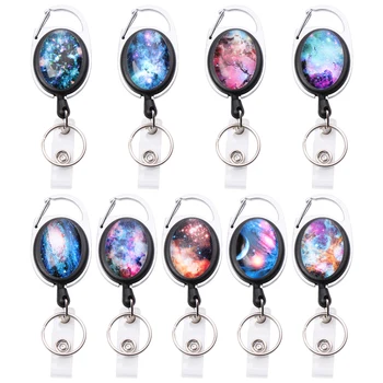 Starry Sky Marble Oval Pull Buckle Retractable Reel Badge Clip Belt Clip Key Ring Metal ID Card Badge Holder Stationery
Starry Sky Marble Oval Pull Buckle Retractable Reel Badge Clip Belt Clip Key Ring Metal ID Card Badge Holder Stationery