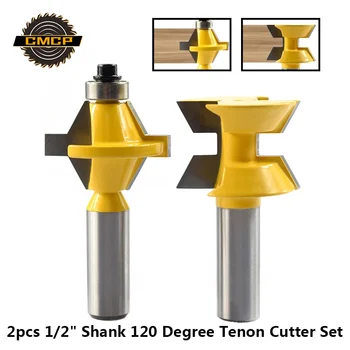 2pcs 1/2" Shank Woodworking Tenon Cutter 120 Degree Lcok Miter Router Bit Carbide End Mill For Wood Groove Milling Cutters
2pcs 1/2" Shank Woodworking Tenon Cutter 120 Degree Lcok Miter Router Bit Carbide End Mill For Wood Groove Milling Cutters