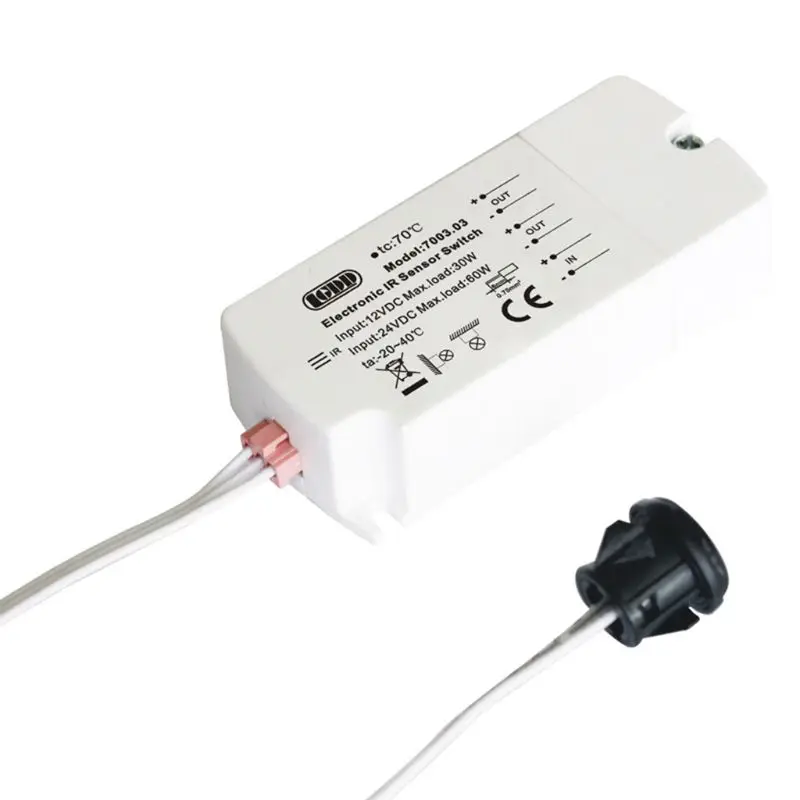 DC 12V IR Sensor Switch 40W Infrared Light Switch for LED Strip Motion Hand Wave 94PC
DC 12V IR Sensor Switch 40W Infrared Light Switch for LED Strip Motion Hand Wave 94PC