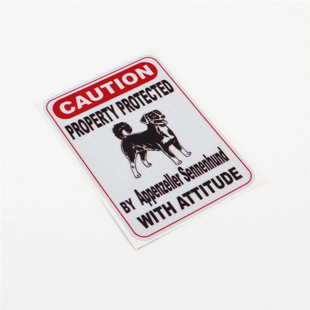 Car Styling Caution Property Protected By Appenzeller Sennenhund with Attitude Guard Dog Sticker
Car Styling Caution Property Protected By Appenzeller Sennenhund with Attitude Guard Dog Sticker