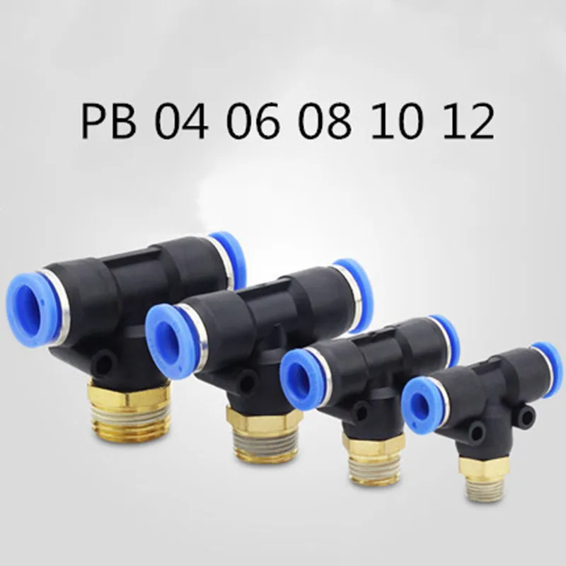 Pneumatic quick joint fitting PB T-shape thread 3 way connector PB 04 06 08 10 12 with thread M5 01 02 03 04
Pneumatic quick joint fitting PB T-shape thread 3 way connector PB 04 06 08 10 12 with thread M5 01 02 03 04