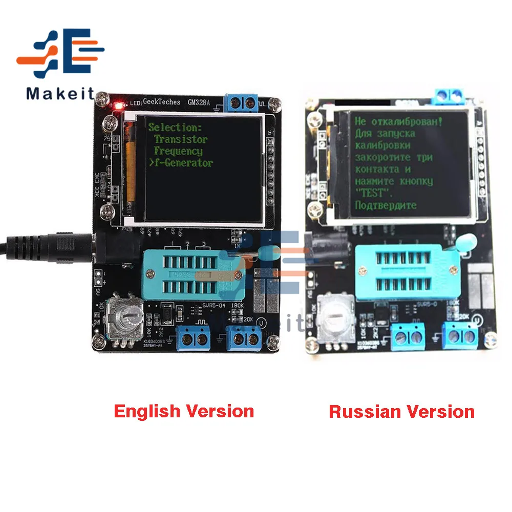 GM328A Transistor Tester LCD Screen Diode Capacitance ESR Voltage Frequency Meter PWM Square Wave Signal Generator Monitor
GM328A Transistor Tester LCD Screen Diode Capacitance ESR Voltage Frequency Meter PWM Square Wave Signal Generator Monitor